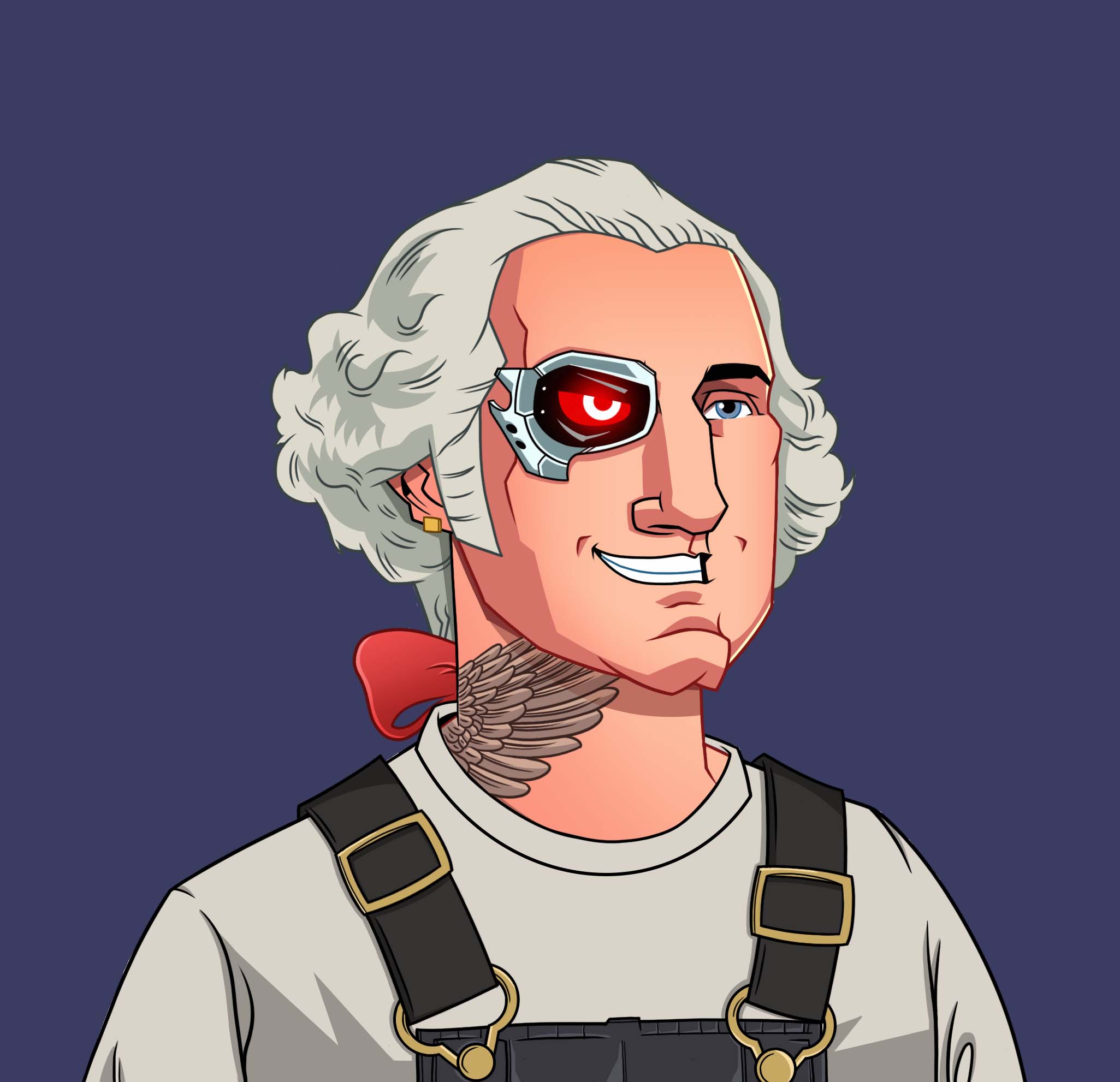 OG George Washington NFT - Robo Mechanic Grin